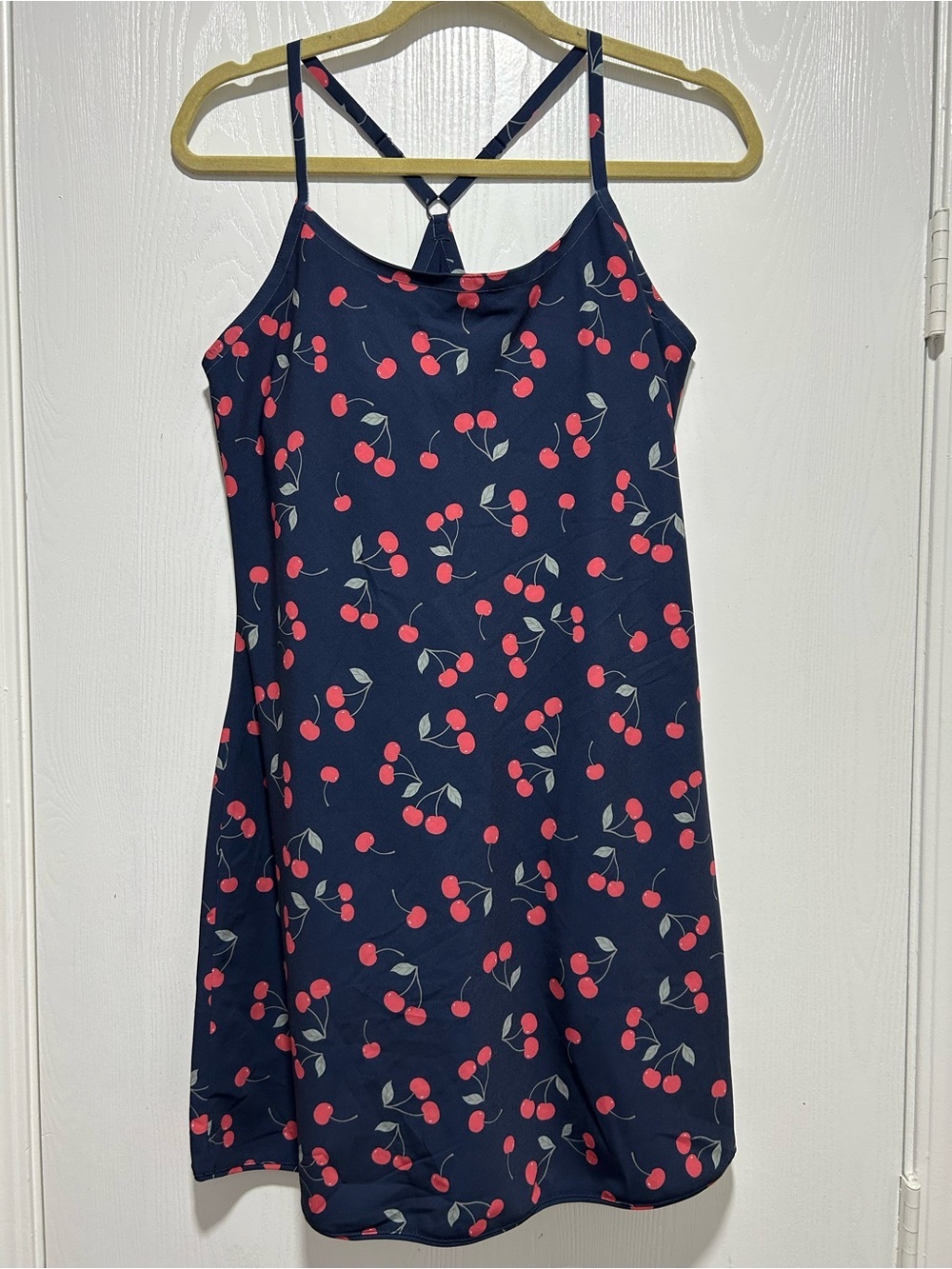 Outdoor Voices Women Exercise Cherry Print Mini Dress Size Medium - Picture 2 of 10